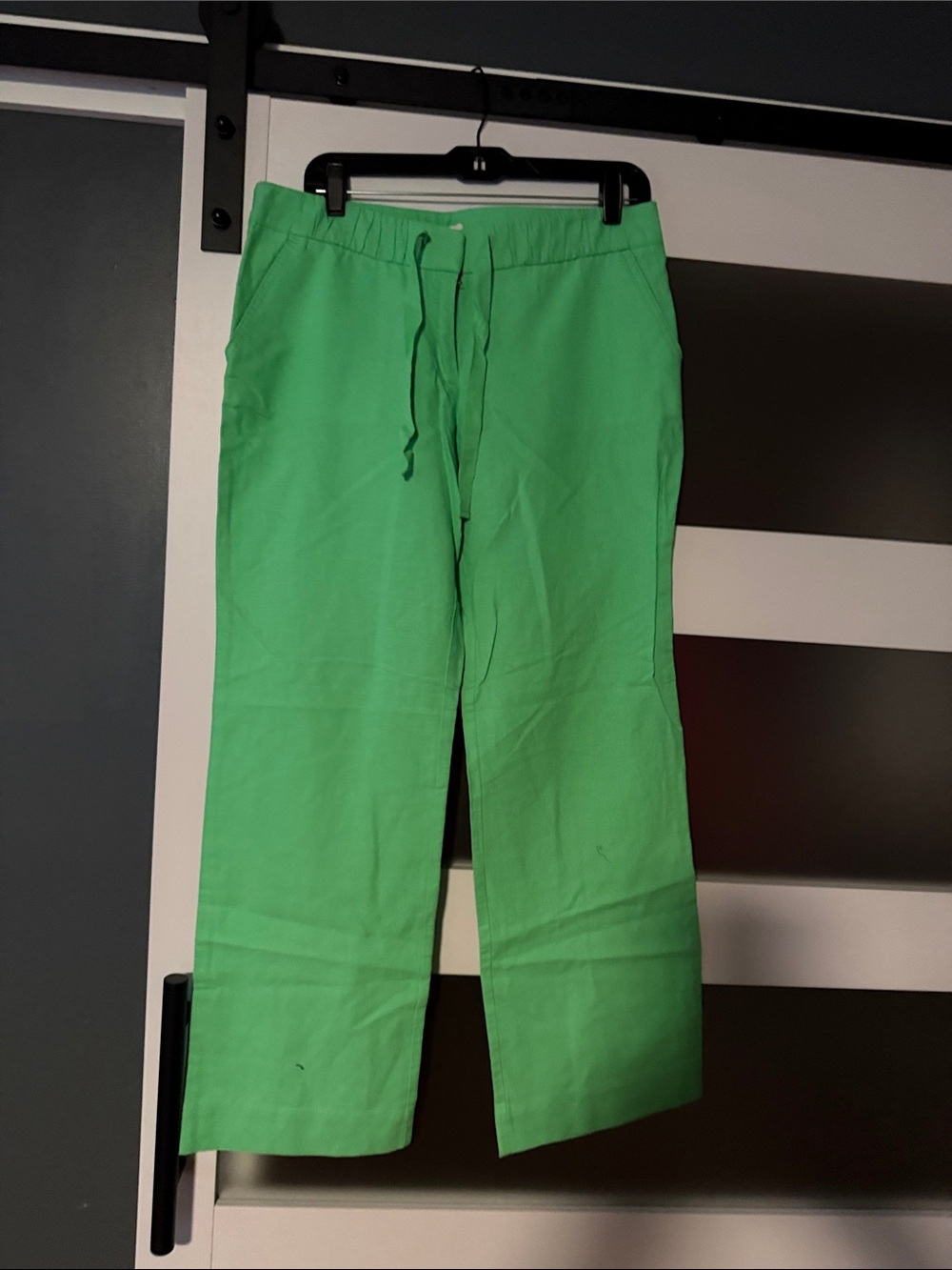 J. Crew Bright Green linen and cotton dressy pants